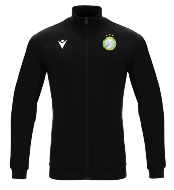 Veste coton beat noire avec logo brodé