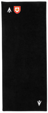 Serviette bise noire avec écusson