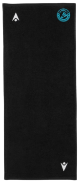 Serviette bise noire avec logo brodé