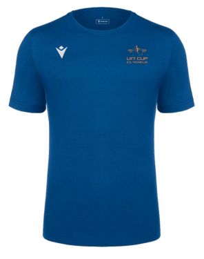 Tee shirt boost éco bleu royal avec logo floqué