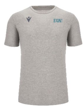 T shirt boost eco gris avec logos floqués cœur et dos