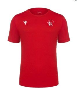 Tee shirt de sortie boost eco rouge, logo blanc floqué