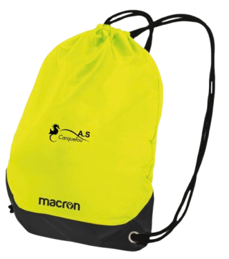 Sac à cordelettes campus jaune avec logo floqué