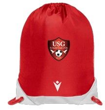 Sac à cordelette campus rouge avec écusson