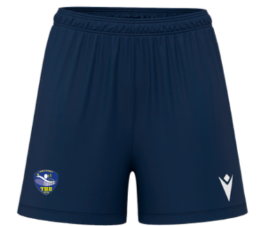 Short féminin nebula navy avec logo floqué