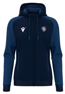 Hoody full zip féminine atlas navy avec logo floqué