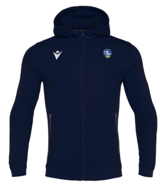 Hoody coton masculin cello navy avec logo brodé