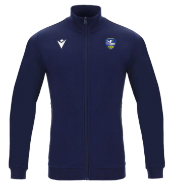 Veste coton beat navy avec logo brodé