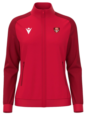 Veste full zip femme rama rouge avec écusson