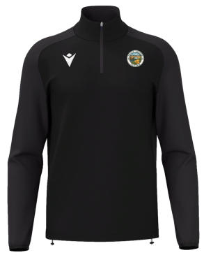 1/4 zip isen noir avec logo floqué