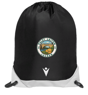 Sac à cordelette campus noir avec logo floqué