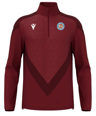 1/4 zip anduin bordeaux avec logo floqué