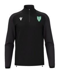 Sweat 1/4 zip isen noir avec écusson