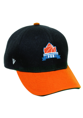 Casquette pepper noir/orange, logo brodé