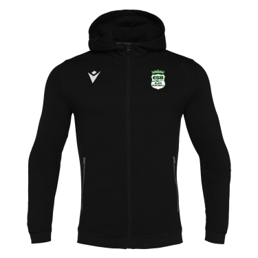 Veste coton cello noire logo brodé