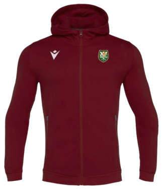 Veste zippé coton cello bordeaux avec écusson