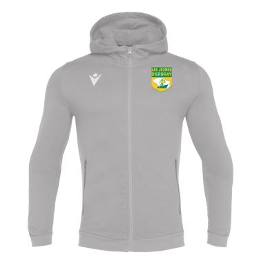 Veste capuche cello grise avec logo club brodé