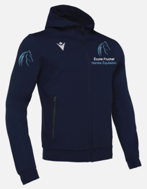 Veste coton cello navy, logo cœur et dos