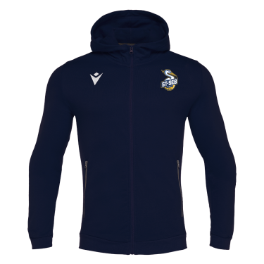 Veste de sortie en coton cello navy avec logo brodé