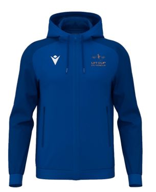 Sweat de sortie chronos bleu royal avec logo floqué