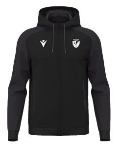 Sweat capuche chronos noir avec écusson