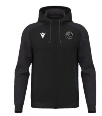 Sweat zippé chronos noir avec logo brodé