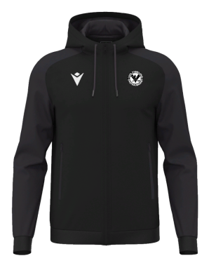Sweat-shirt chronos full zip noir avec écusson
