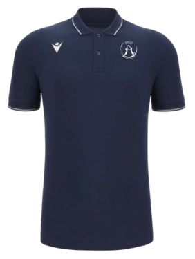 Polo en coton comedy navy avec logo brodé