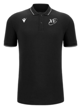 Polo coton comedy eco noir avec logo brodé