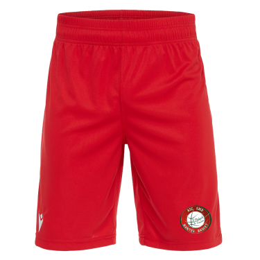 Short curium rouge avec logo floqué