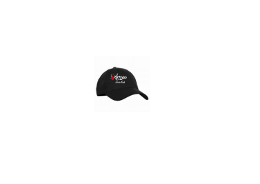 Casquette dart noire avec logo brodé