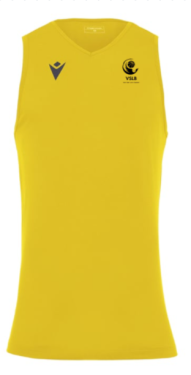 Maillot sans manche deva jaune avec logo floqué