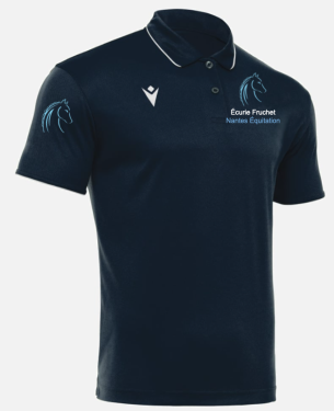 Polo draco hero navy, logos cœur et dos