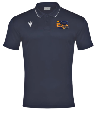 Polo draco hero navy avec logo brodé