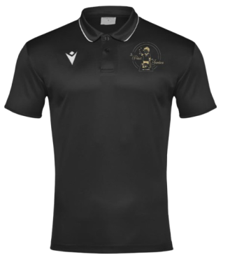 Polo draco hero noir avec logo brodé