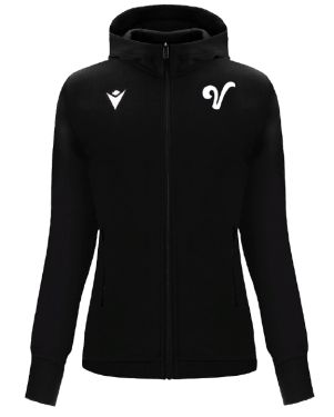 Felpa da donna con cappuccio in cotone drum blk