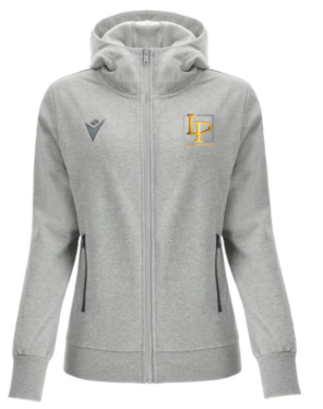 Veste femme à capuche drum grise avec logo brodé