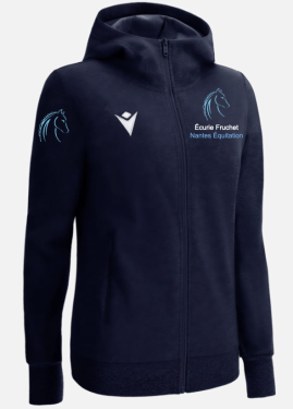 Veste  femme drum navy logo cœur et dos