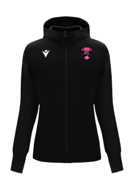 Veste femme coton drum noire, écusson