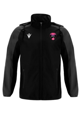 Coupe-vent zippé elbrus noir, écusson