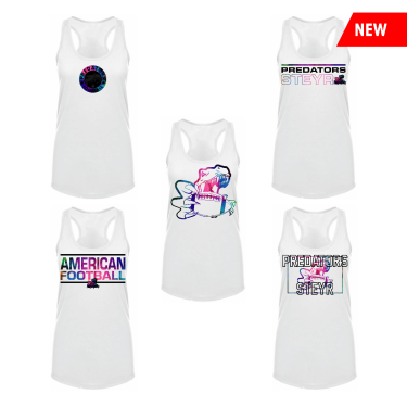 Woman cr racerback tank top wht