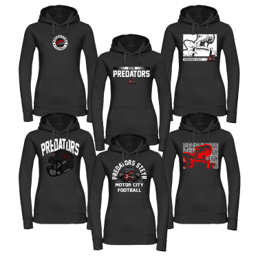 Women basic hooded sweat blk