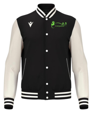 Blouson américain fiddle noir avec logo brodé