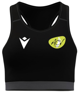 Brassière fiona noire avec logo floqué