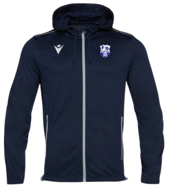 Veste de sortie à capuche freyr navy avec logo brodé