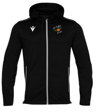 Veste zippée capuche freyr noire avec logo brodé