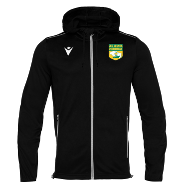 Veste capuche freyr noire avec logo brodé. boutique jeunes.