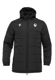 Parka gyor noir avec logo brodé
