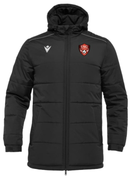 Parka gyor noire avec logo brodé