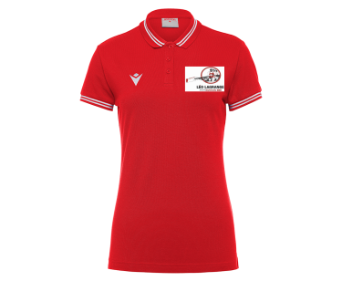 Polo en coton femme hambo rouge avec logo brodé
